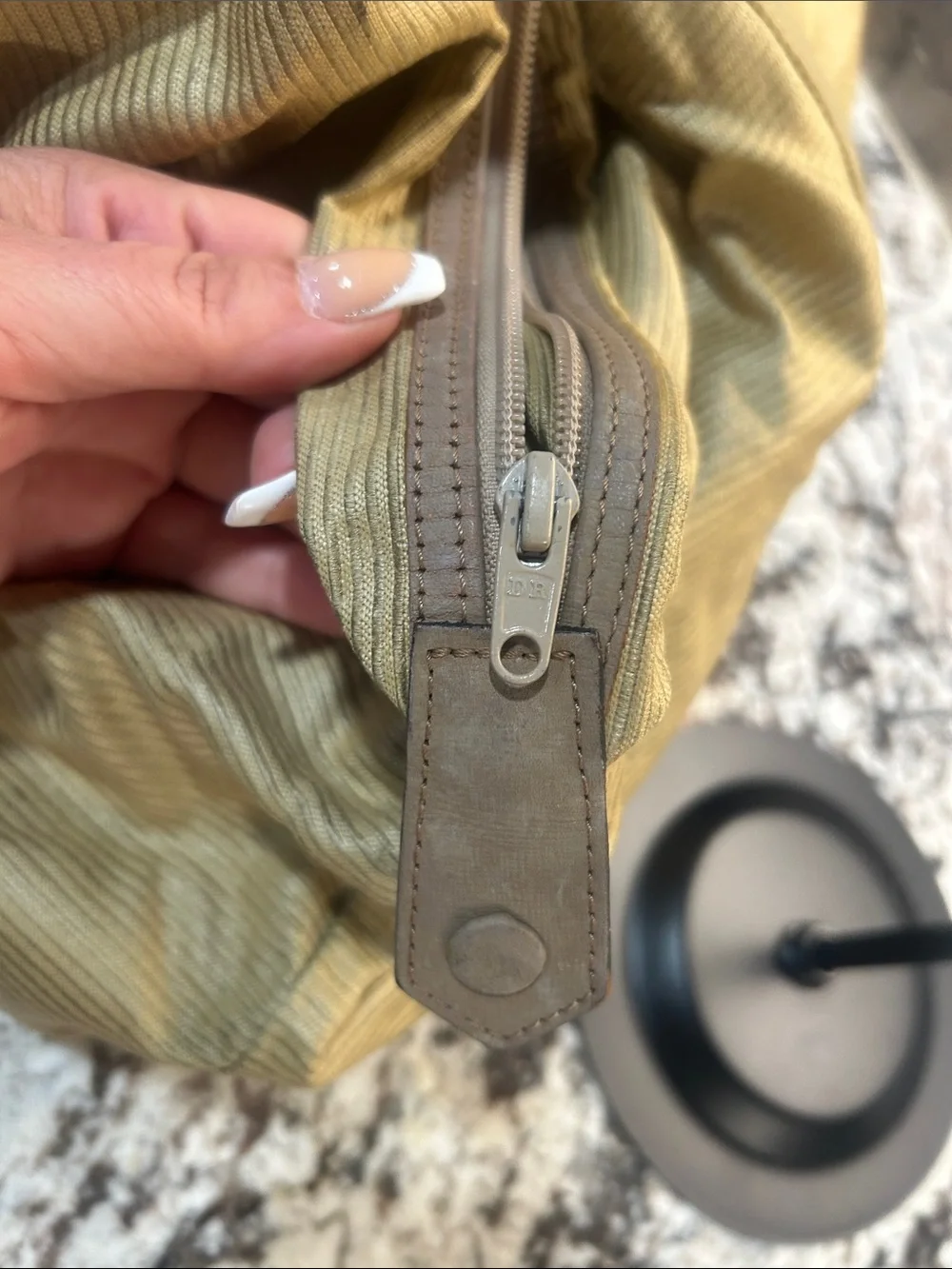 Yves Saint Laurent vtg Olive Canvas Travel Bag GUC